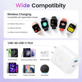 20W USB C Charger Block for Apple Watch 3-in-1 Charger Dual Ports Compatible with Apple Watch, iPhone, AirPods